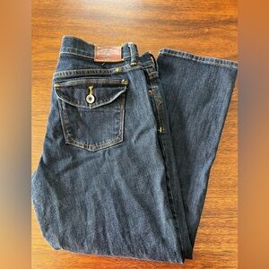 Lucky Brand Dark Blue Sweet n crop jeans size 8